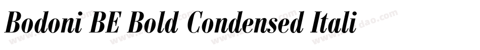 Bodoni BE Bold Condensed Italic字体转换